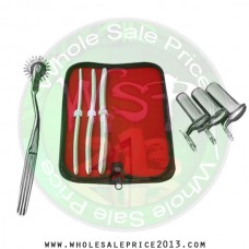 Hegar uterine dilator 3 pieces set, 7-8, 9-10, 13-14, pinwheel, collin 3pcs